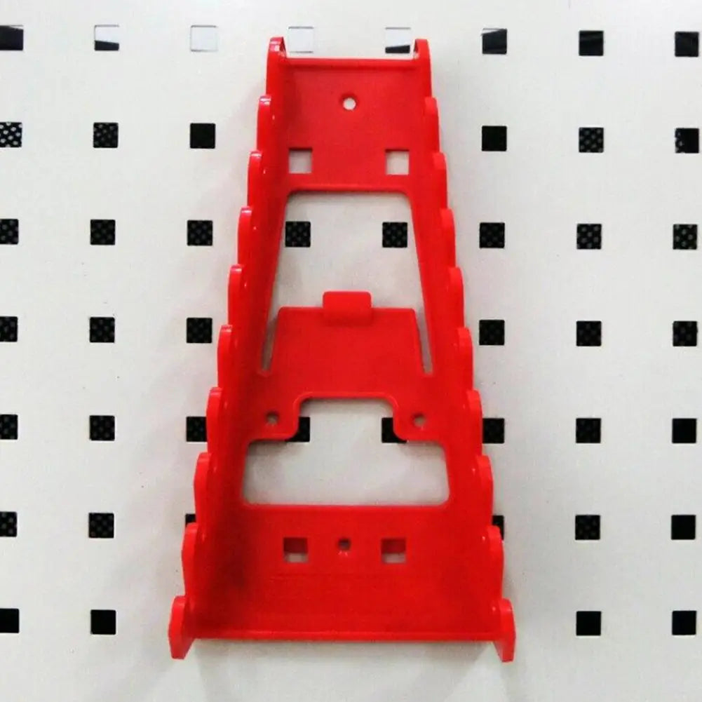 Organizador de Ferramentas Vermelho – Suporte para Chaves e Chaves de Boca | Porta-Ferramentas de Parede | Bandeja de Armazenamento para Soquetes | Organizador de Ferramentas em Plástico
