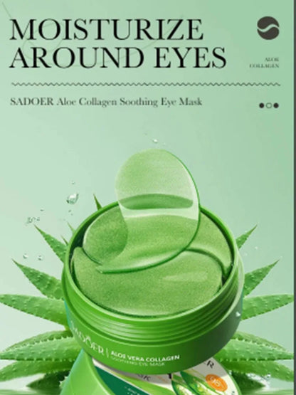 Máscaras de Olhos Aloe Vera e Colagénio 60pcs - Anti-Olheiras