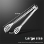 Pinça de Cozinha em Aço Inoxidável | Pinça para Churrasco e Sobremesas | Utensílio Profissional 24cm