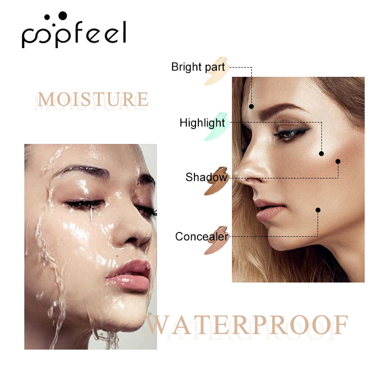 Corretor Líquido POPFEEL | À Prova de Água para Cobertura Perfeita e Duradoura