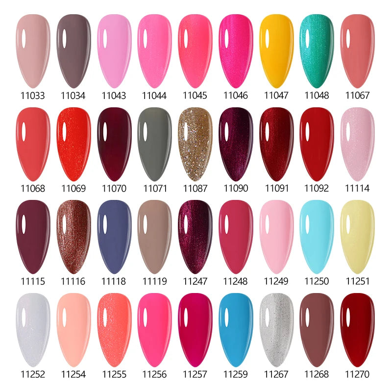 Verniz Gel NAILCO 15ml Série Vermelho Escuro – Cores Glitter UV Manicure Profissional Semi-Permanente