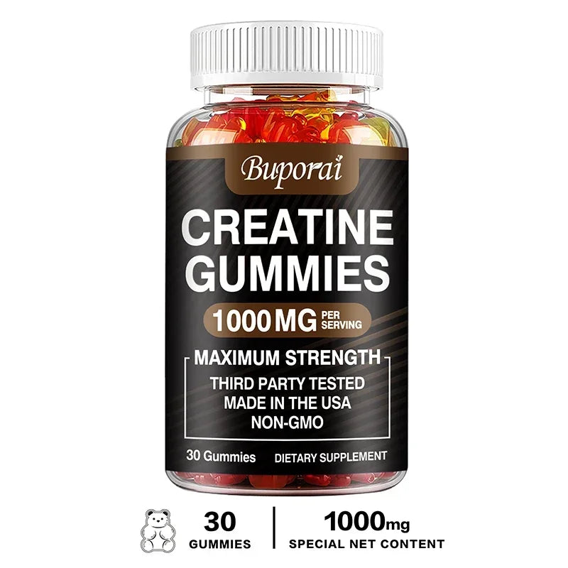 Xemenry Creatine Monohydrate Gummies | Energia, Massa Muscular e Performance | 30 / 60 / 100 Gummies