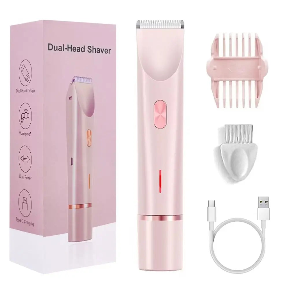 Depilador Elétrico Mini Dupla Cabeça Impermeável