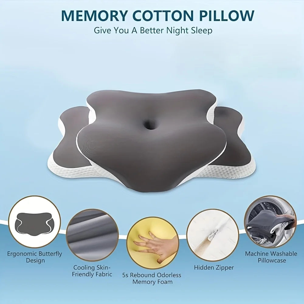 Fronha Cervical Memory Foam | Tecido Fresco e Confortável