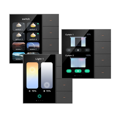 Interruptor Inteligente Premium Y59A 3.5" Touch Screen – Smart Home WiFi Automação Casa Moderna