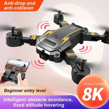 Drone Outdoor G6 5G Profissional 8K – Fotografia Aérea HD, Evitação de Obstáculos Omnidirecional, Quadricóptero com Alcance de 10.000 m