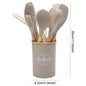 Kit 12 Utensílios Cozinha Cabo Madeira
