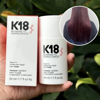 Máscara Capilar K18 Leave-In Reparação Molecular – Tratamento de Queratina para Cabelo Macio e Saudável