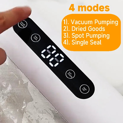 Máquina de Selagem a Vácuo Profissional 30cm | 4 Modos, Ecrã LCD e Touch Screen