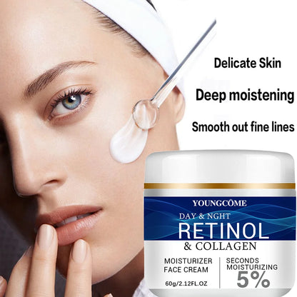 Creme Facial Colágeno, Retinol e Ácido Hialurónico | Anti-Idade, Firmeza e Lifting