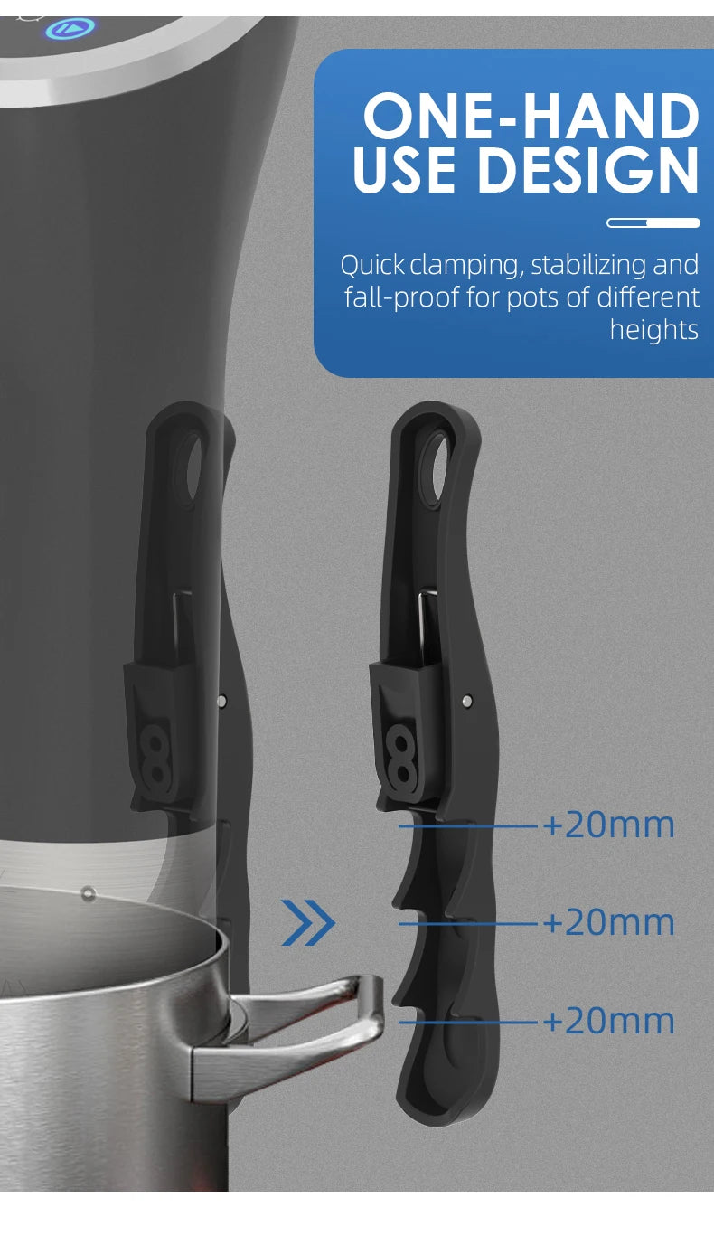 Sous Vide Wancle 1100W LCD - Circulador Imersão Cozinha Precisão IPX7 Impermeável Display Digital