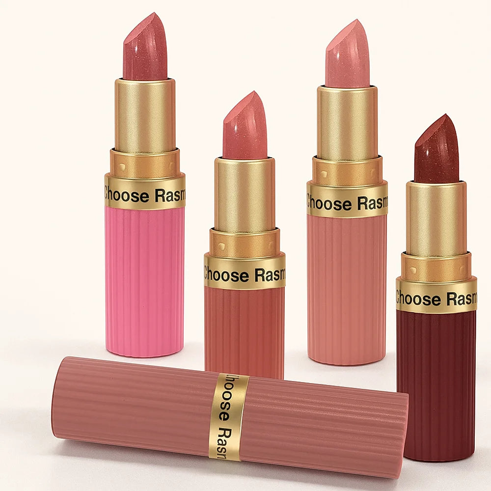 Batom Veludo Perolado Rosa com Glitter - Metálico Impermeável Longa Duração Mate Brilhante Diamante