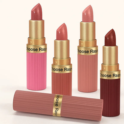 Batom Veludo Perolado Rosa com Glitter - Metálico Impermeável Longa Duração Mate Brilhante Diamante