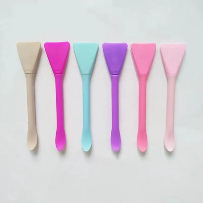 Pincel de Máscara Facial 2 em 1 com Duas Pontas – Silicone + Espátula | Ideal para Máscaras em Bastão, Máscaras de Lama e Produtos de Skincare