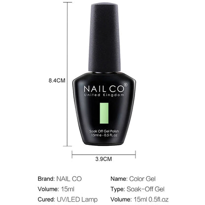 Verniz Gel NAILCO 15ml UV/LED Sem Hema/TPO – Base e Top Coat Profissional Semi-Permanente