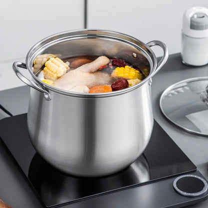 Panela de Inox Grande | Ideal para Sopas, Guisados e Cozinhados
