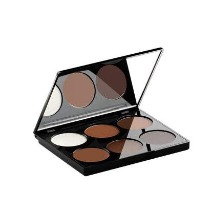 Paleta Contorno 6 Cores - Iluminador e Sombra Nariz Acabamento Matte Profissional Escultura Facial