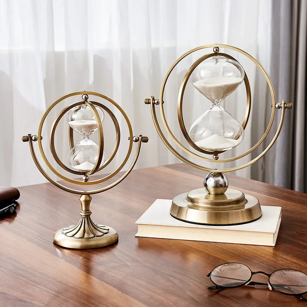 Ampulheta Decorativa Nórdica | Temporizador Retro 30/60 Min para Casa e Escritório