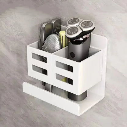 Novo Organizador Multifuncional para Lavatório – Instalação Sem Furos | Suporte de Parede para Escovas de Dentes, Barbeador e Acessórios de Casa de Banho