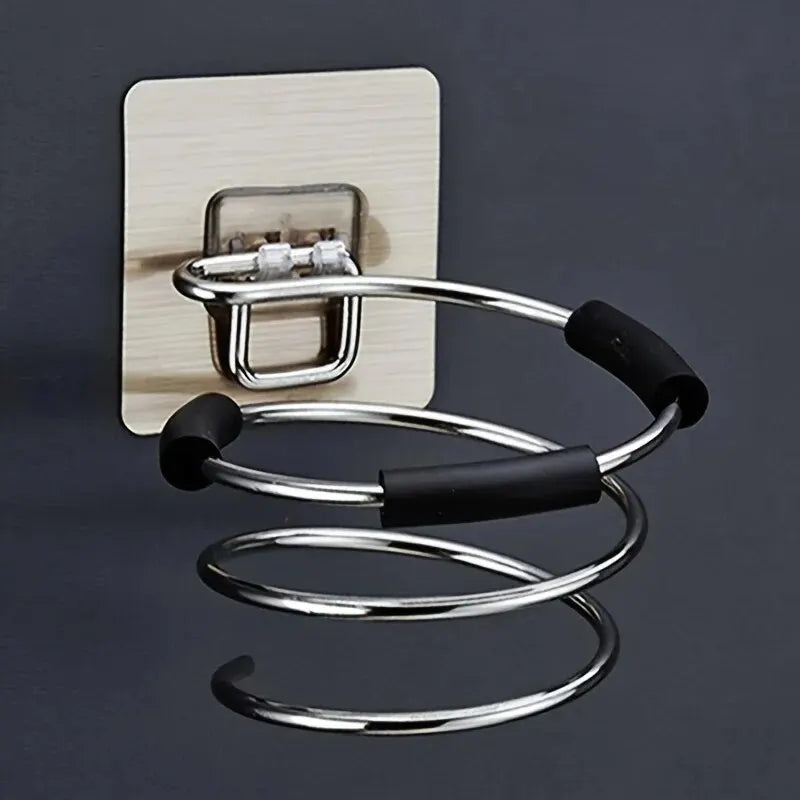 Suporte para Secador de Cabelo – Instalação Sem Furos | Suporte Adesivo de Parede para Casa de Banho | Organizador de Ferramentas de Cabelo para Casa ou Salão