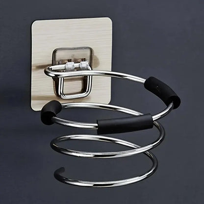 Suporte para Secador de Cabelo – Instalação Sem Furos | Suporte Adesivo de Parede para Casa de Banho | Organizador de Ferramentas de Cabelo para Casa ou Salão
