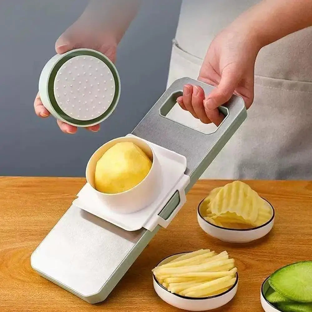 Fatiador de Legumes e Frutas Manual – Ralador, Cortador e Picador de Alimentos | Chopper para Batatas e Vegetais | Acessório Prático para Cozinha