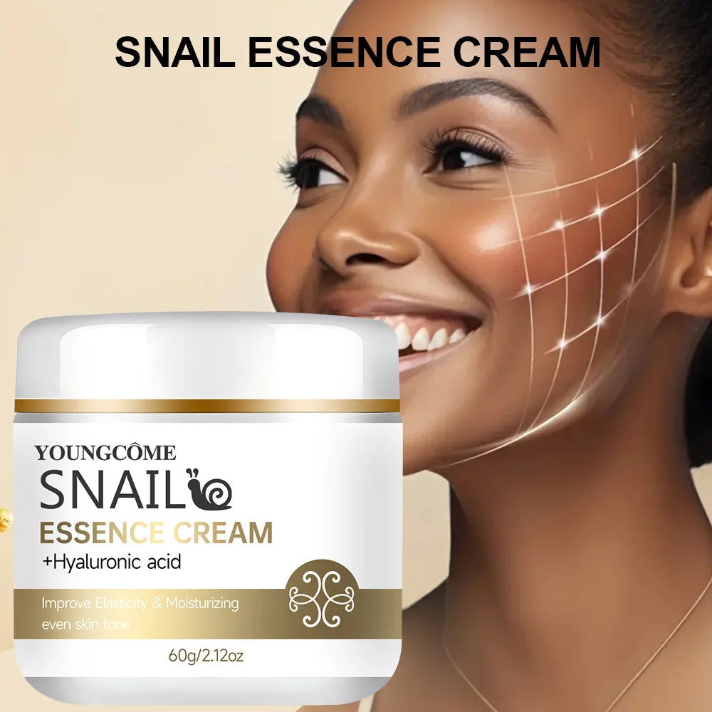 Creme Essência Caracol com Ácido Hialurónico e Retinol | Firmeza, Iluminador e Clareador 30-100g