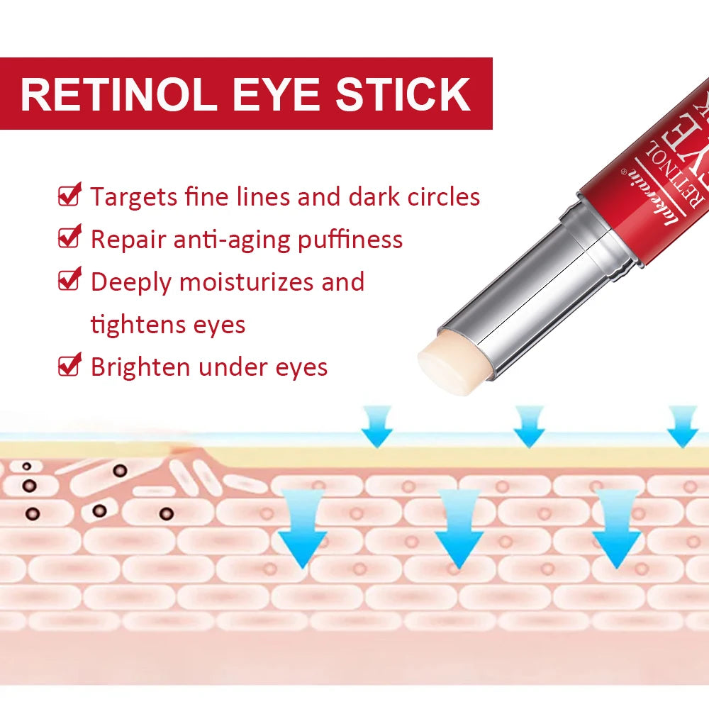 Creme de Olhos Retinol Stick | Reduz Olheiras e Firma a Pele ao Redor dos Olhos