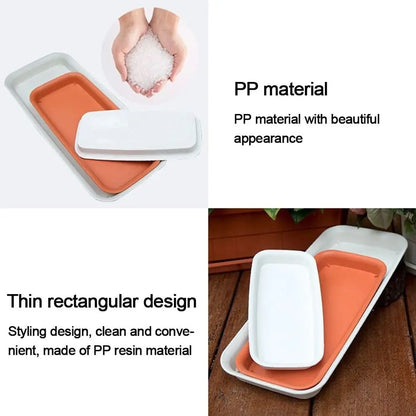 Bandeja Coletora para Vasos | Retangular em Plástico para Interior e Exterior