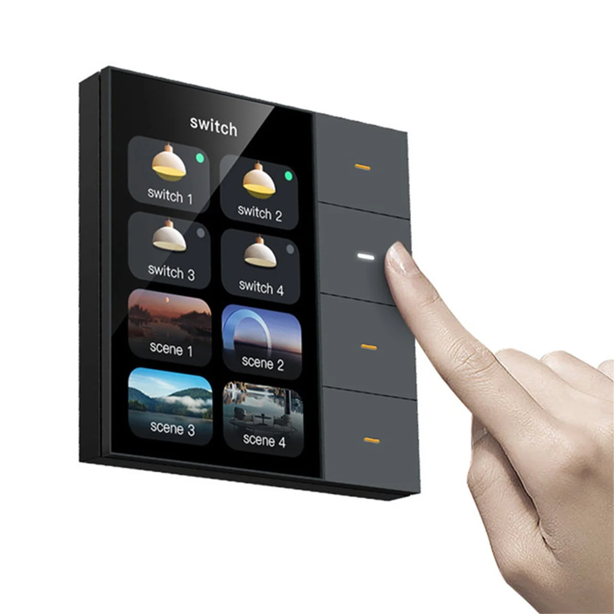 Interruptor Inteligente Premium Y59A 3.5" Touch Screen – Smart Home WiFi Automação Casa Moderna