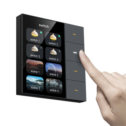 Interruptor Inteligente Premium Y59A 3.5" Touch Screen – Smart Home WiFi Automação Casa Moderna