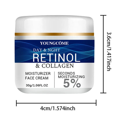 Creme Facial Colágeno, Retinol e Ácido Hialurónico | Anti-Idade, Firmeza e Lifting