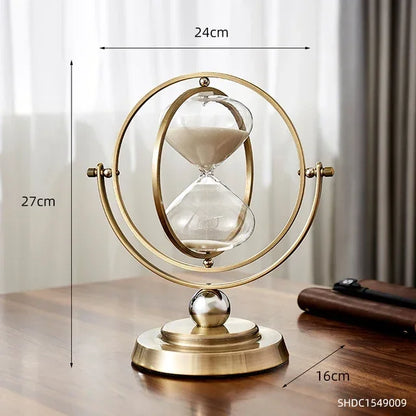Ampulheta Decorativa Nórdica | Temporizador Retro 30/60 Min para Casa e Escritório