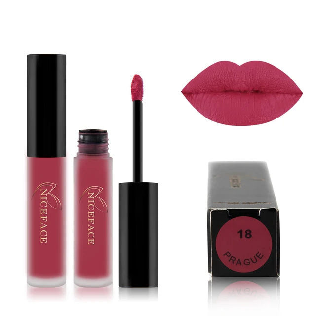 Batom Líquido Matte 34 Cores | À Prova d'Água para Lábios Perfeitos