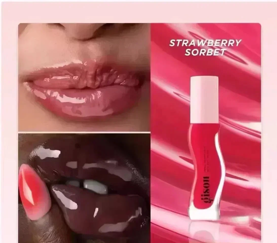 Gisou Lip Balm Óleo Labial Glazed Plum – Hidratação, Volume e Brilho para Lábios Perfeitos