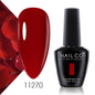 Verniz Gel NAILCO 15ml Série Vermelho Escuro – Cores Glitter UV Manicure Profissional Semi-Permanente