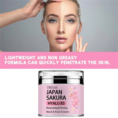 Creme de Essência de Sakura Japonês com Ácido Hialurónico | Hidratação e Luminosidade