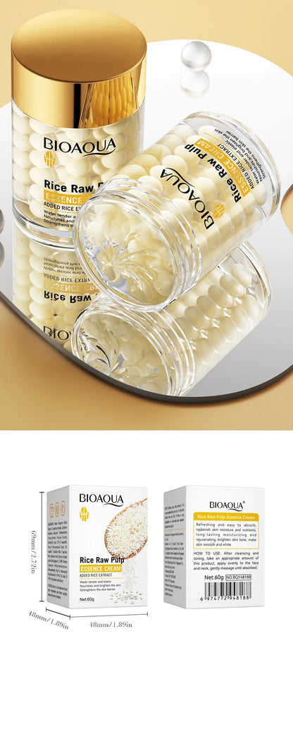 Creme Essência BIOAQUA Arroz | Hidratação Profunda, Iluminador e Firmeza Rejuvenescedora