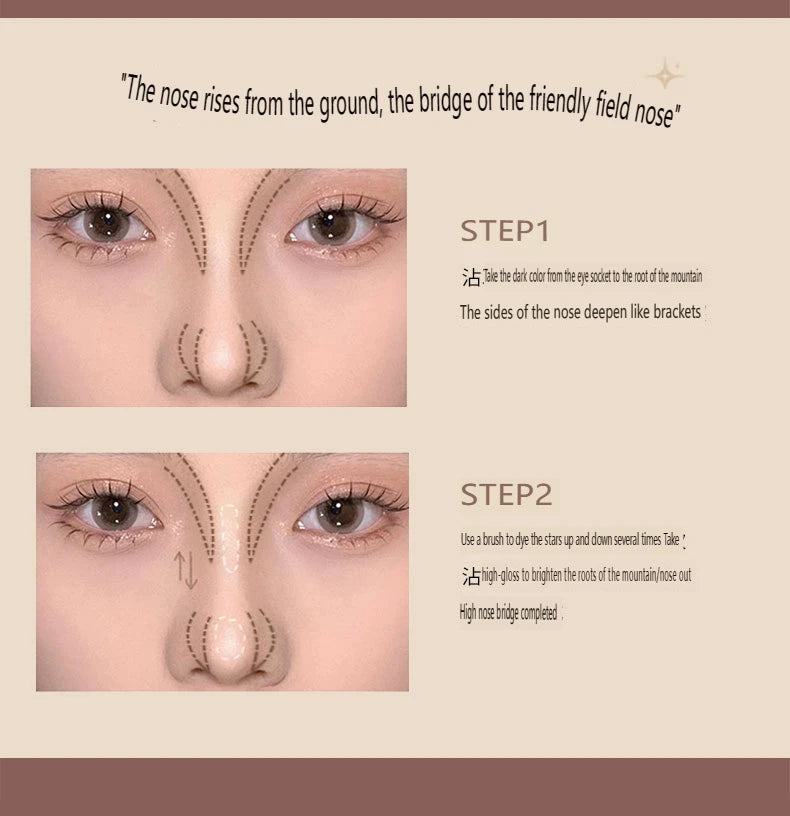 Paleta Contorno 6 Cores - Iluminador e Sombra Nariz Acabamento Matte Profissional Escultura Facial