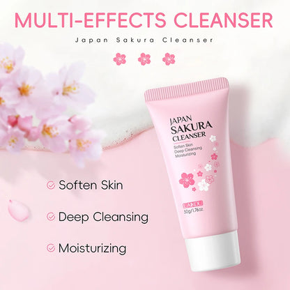 Gel Limpeza LAIKOU Sakura Japão 50g – Limpeza Profunda Controlo Oleosidade Hidratante Poros