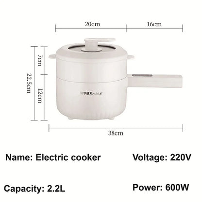 Panela Elétrica Multifunções 2.2L | Antiaderente para Dormítório