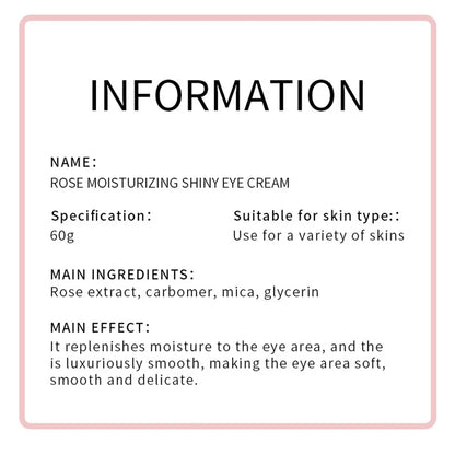 Creme Olhos Rosa SADOER - Anti-Olheiras Bolsas Firmeza Hidratação Contorno Olhos