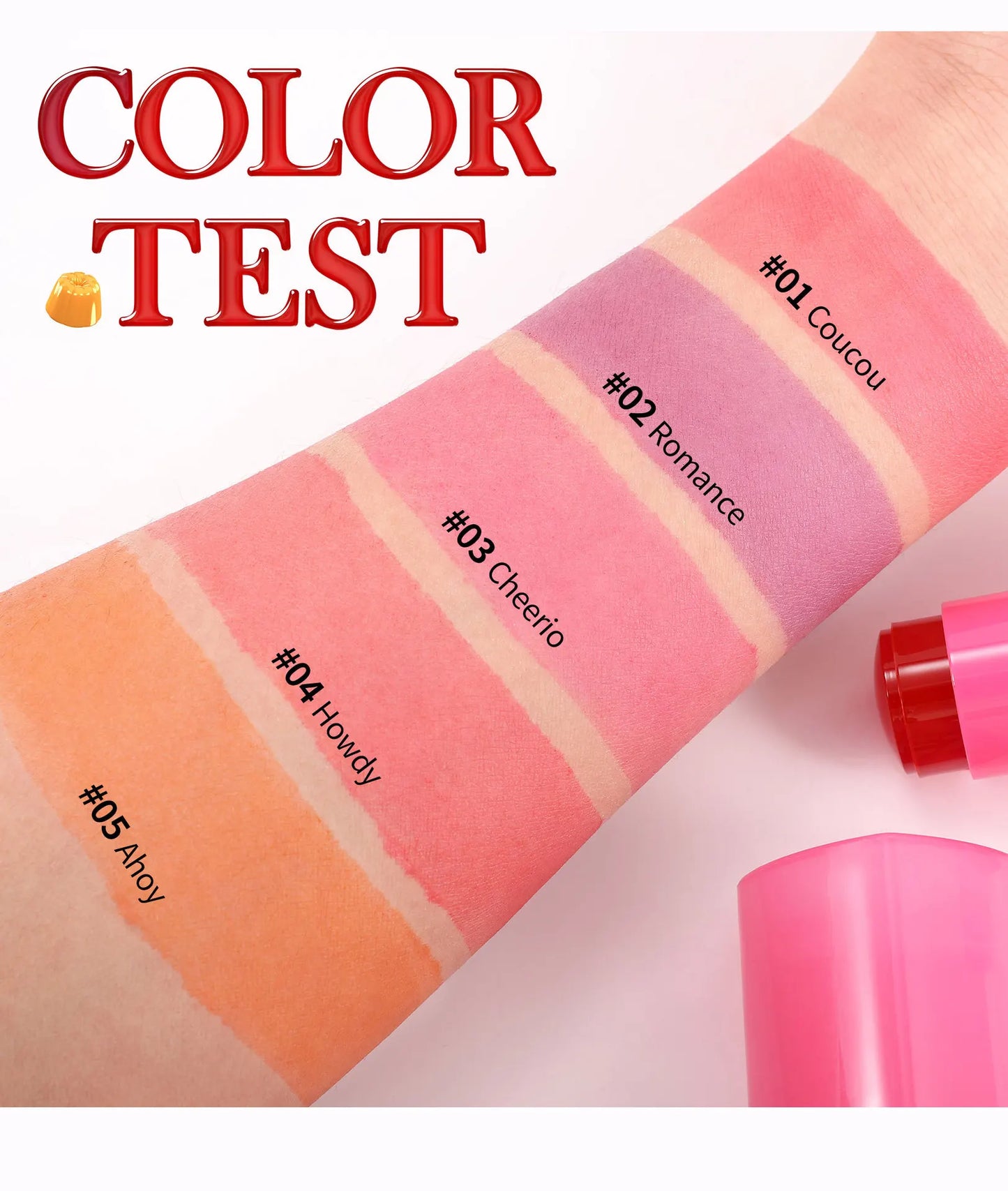 Blush Stick 2 em 1 Handaiyan | Tint Jelly para Lábios e Maçãs do Rosto