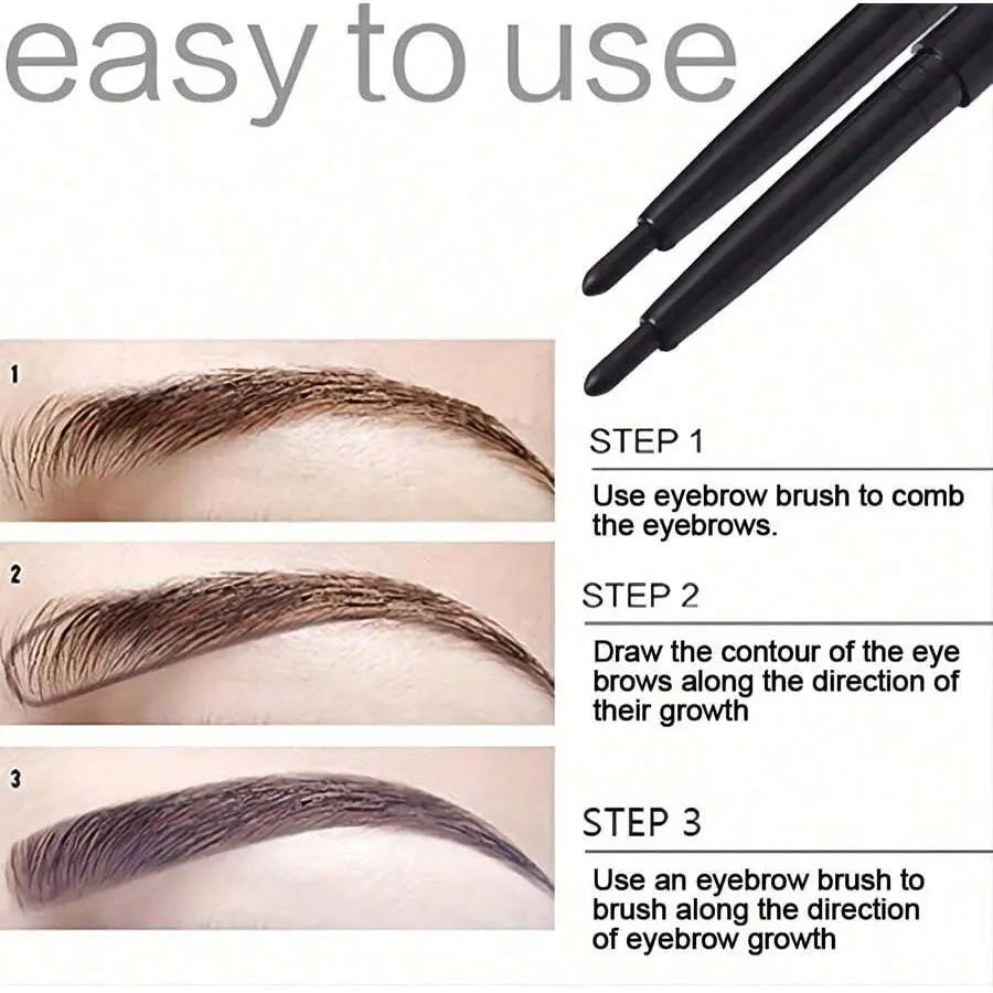 Pack 5 Lápis de Olhos Preto Impermeável - Longa Duração Anti-Manchas para Maquilhagem Profissional