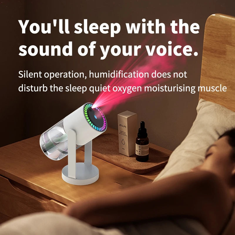 Difusor Aromas 150ml Efeito Chama - Humidificador Ultrassónico Comando Distância Desligamento Automático