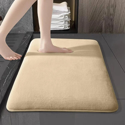 Tapete de Banho Super Absorvente Antiderrapante | Veludo Coral Premium