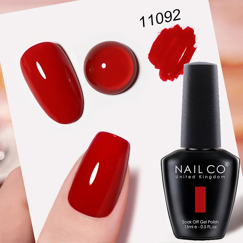 Verniz Gel NAILCO 15ml UV/LED Sem Hema/TPO – Base e Top Coat Profissional Semi-Permanente
