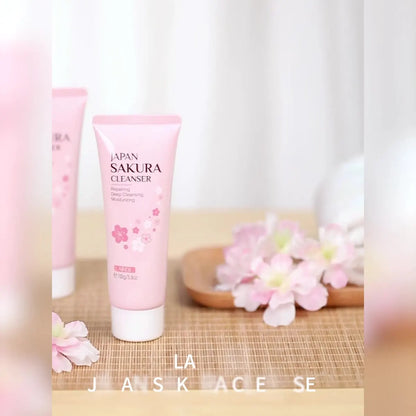 Gel Limpeza LAIKOU Sakura 100g – Controlo Oleosidade Hidratação Duradoura Limpeza Profunda Poros