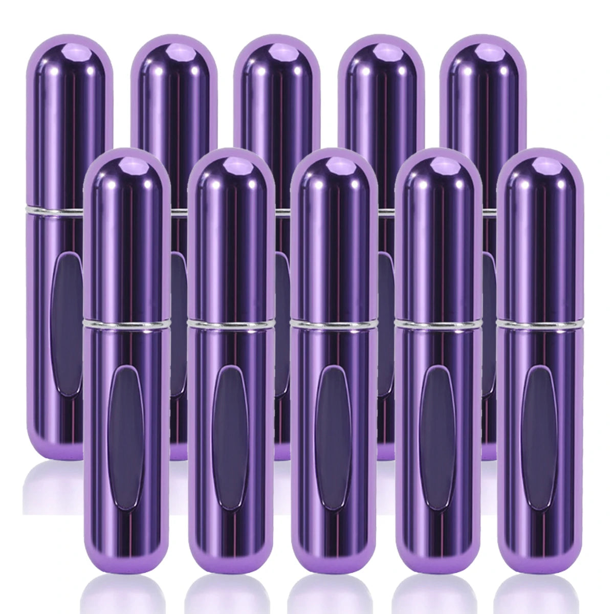 Frasco Perfume Recarga Inferior 5ml Kit 10un – Spray Recarregável Portátil Vazio Cosmético Viagem