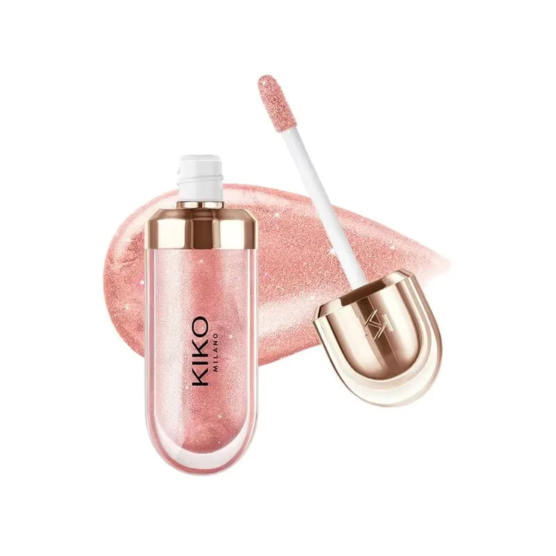 Gloss Labial KIKO 3D Hydra Espelho – Brilho Shimmer Hidratante Perolado Volumizador Não Transfere